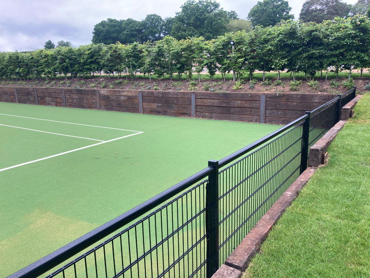 Carpeted tennis court