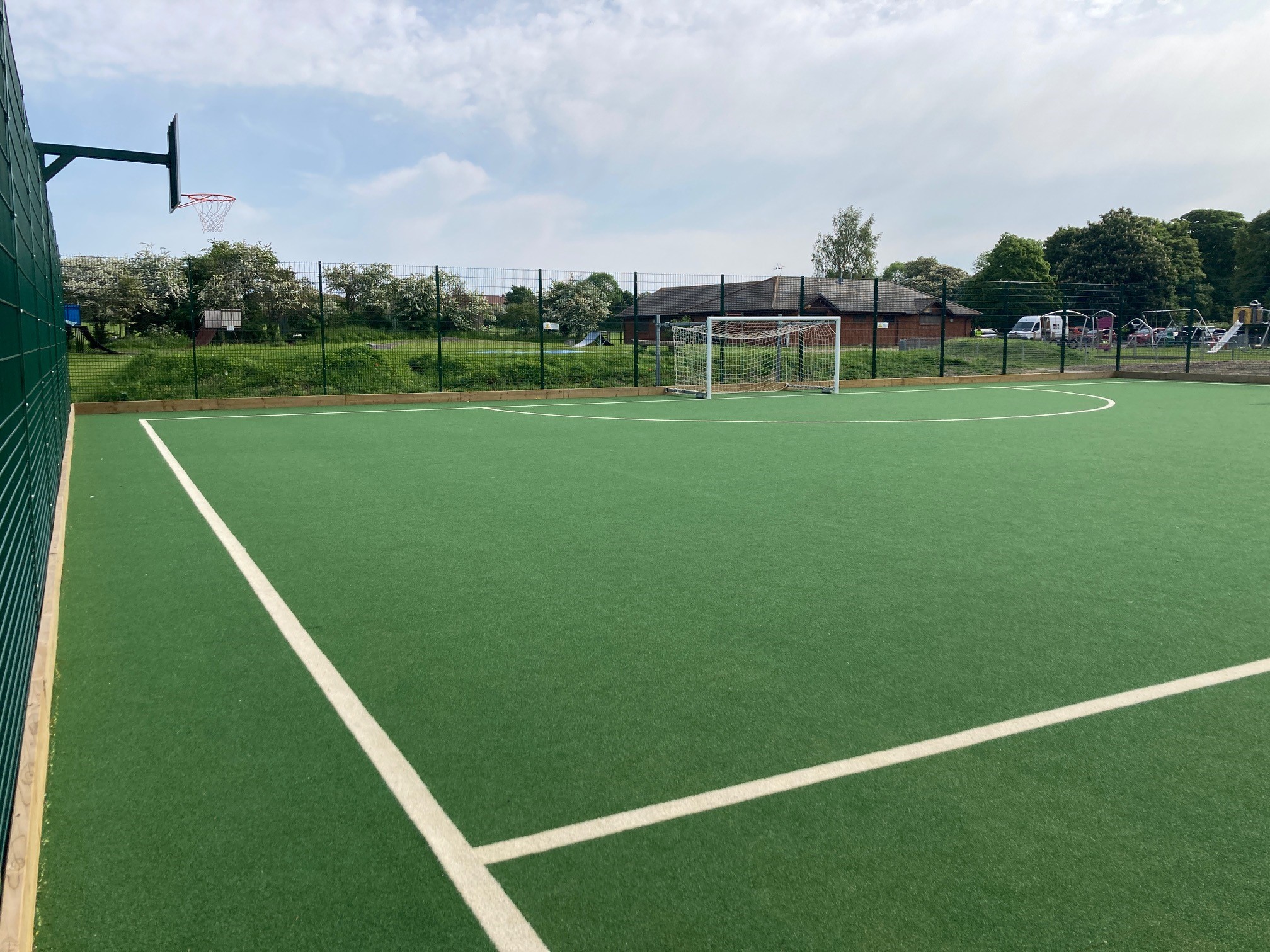Carpeted sports pitch